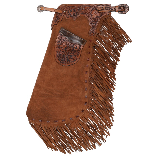 Showman Sorrel Daisy Chinks western leather chinks product photo