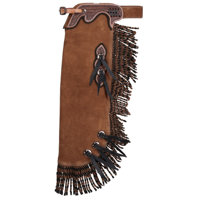 Showman Youth Outback Mocha Chinks western leather chinks product photo