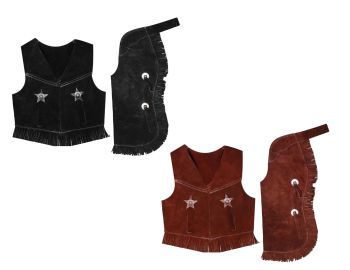 Close-up of the fringe detailing on the vest, highlighting craftsmanship.