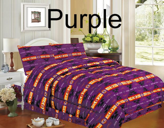 0445: 4 piece Queen Size Southwest Design Luxury Comforter Set Primary Showman Saddles and Tack   