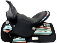 12" Economy synthetic saddle with Serape print Default Shiloh   