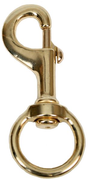 12155-2: 4 3/4" X 1 1/4" Solid brass bolt snap Primary Showman Saddles and Tack   