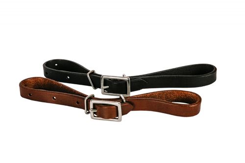 1301: Showman ® Fully adjustable all leather oiled curb strap Bits Showman   
