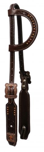 13087: Showman ® Argentina cow leather single ear headstall Headstall Showman   