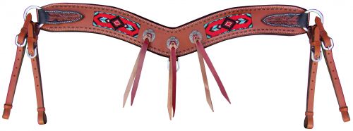 14004: Showman ® Navajo Beaded Inlay tripping collar Breast Collar Showman   