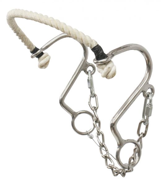 14116: Showman ® stainless steel rope nose " Little S"  hackamore Bits Showman   
