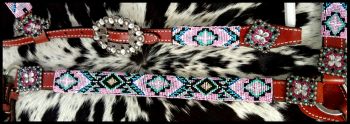 14242: Showman ®  Pastel Beaded 4 Piece Headstall and Breast collar Set Headstall & Breast Collar Set Showman   