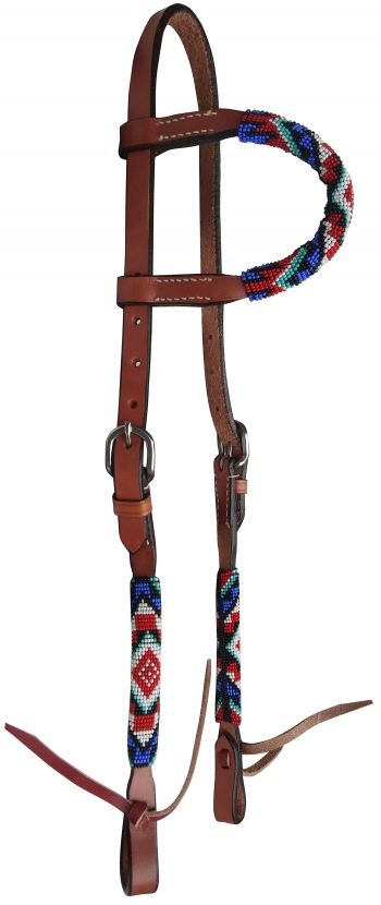14411: Showman ® Beaded one ear headstall with southwest design Primary Showman   