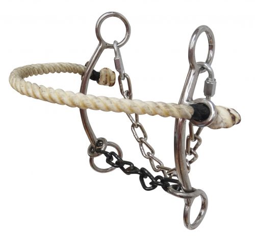 15119: Showman ® Stainless steel combo hackamore with chain mouth Bits Showman   