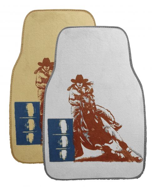 1533: 26" X 17" Barrel racer floor mats for car or truck Primary Showman Saddles and Tack   