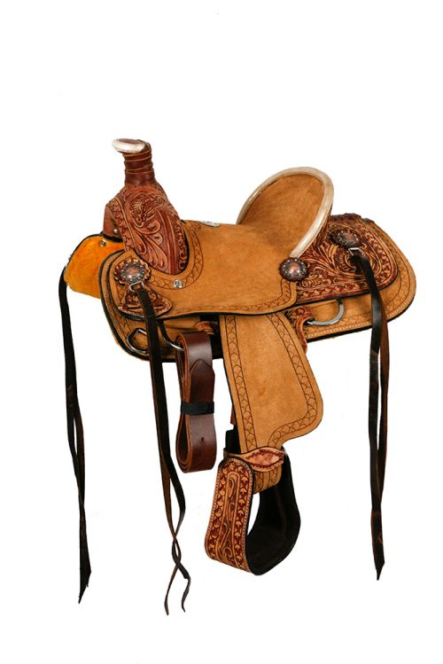 1583210: 10" Double T hard seat roper style saddle Roping Saddle Double T   