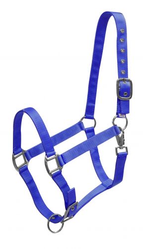 15835: 3 Ply average horse size adjustable halter with heavy duty throat snap Adjustable Halter Showman Saddles and Tack   