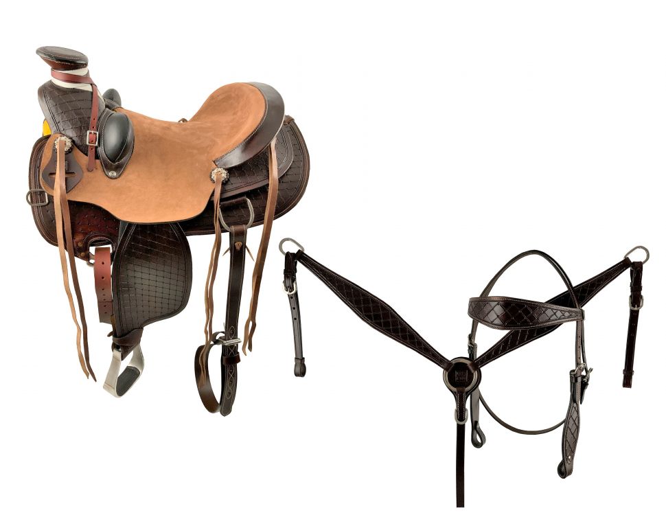 16", 17"  Wade Style Economy Roping Saddle Set Default Shiloh   