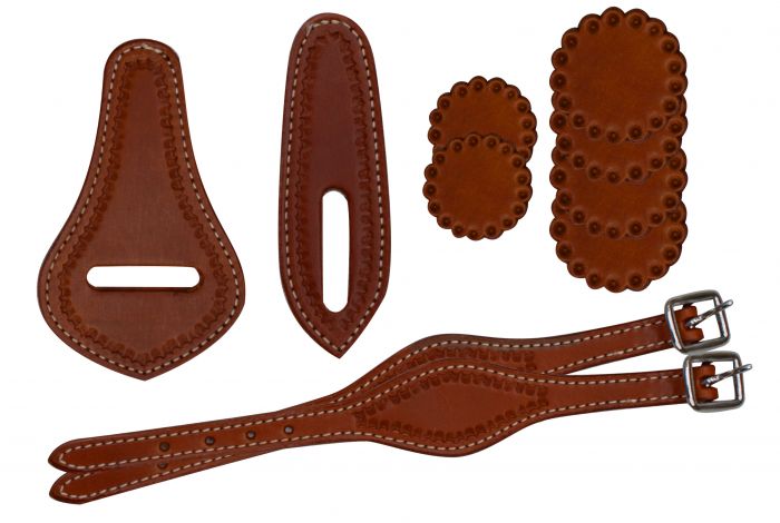175599: 10 Piece saddle leather replacement kit Primary Showman Saddles and Tack   