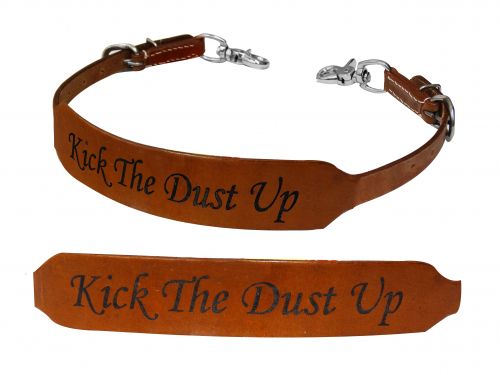 175993: Showman ® Kick the Dust Up branded wither strap Wither Strap Showman   