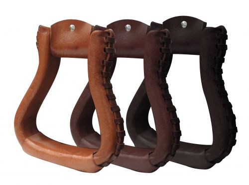 176108: Showman ® PONY Leather wrapped stirrups Stirrups Showman   