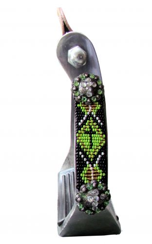 176205: Showman ® Polished aluminum stirrup with beaded accents Primary Showman   