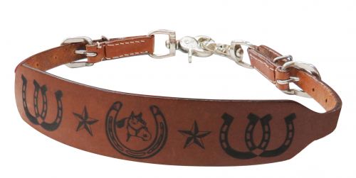 176327: Showman ® PONY SIZE Quarter horse branded wither strap Wither Strap Showman   