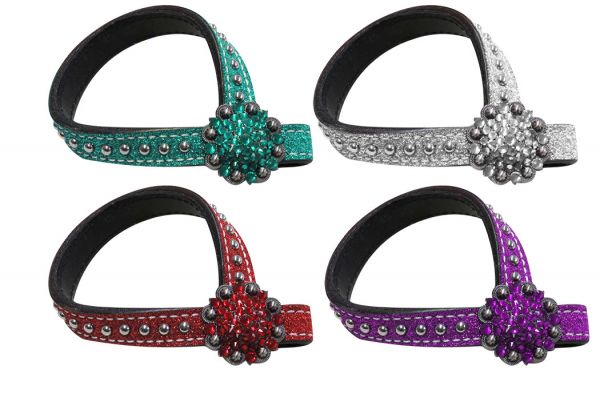 176460: Glitter Leather Tie down Keeper Tie Down Keeper Showman Saddles and Tack   