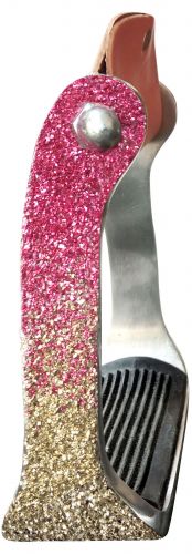 176908: Showman ®  Ombre Glitter Overlay Stirrups Primary Showman   