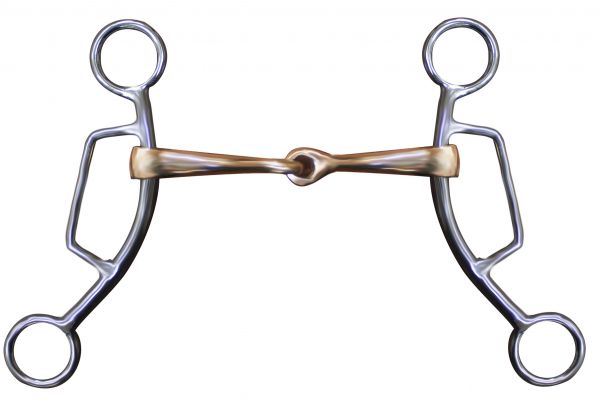 18158: Showman™ stainless steel sliding gag bit with 7" shanks Bits Showman   