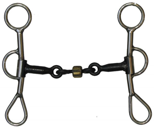 18191: Showman™ stainless steel Colt snaffle bit with 6" cheeks Bits Showman   