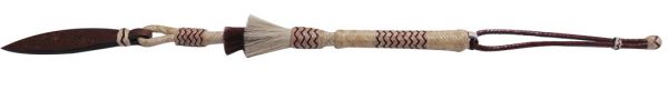 19410: Showman ® 29" Braided rawhide quirt with horse hair and leather popper Whip Showman   