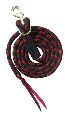 19582: Showman ®  8' nylon pro braid lead rope with removable brass snap Primary Showman   
