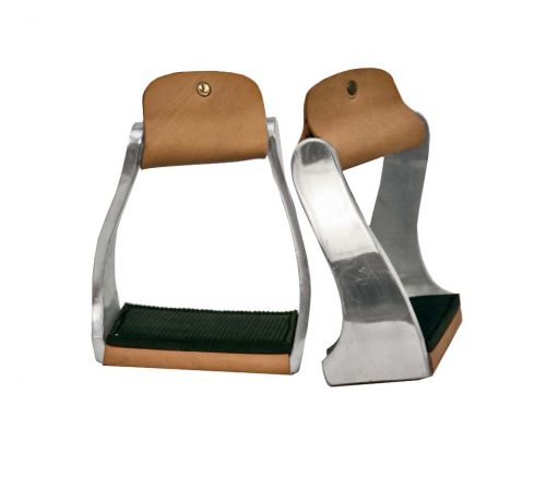 20133: Showman ® Lightweight aluminum twisted pony/youth stirrups with rubber grip treads Stirrups Showman   