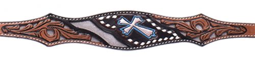 201901W: Showman ® Silver hand painted cross wither strap Primary Showman   