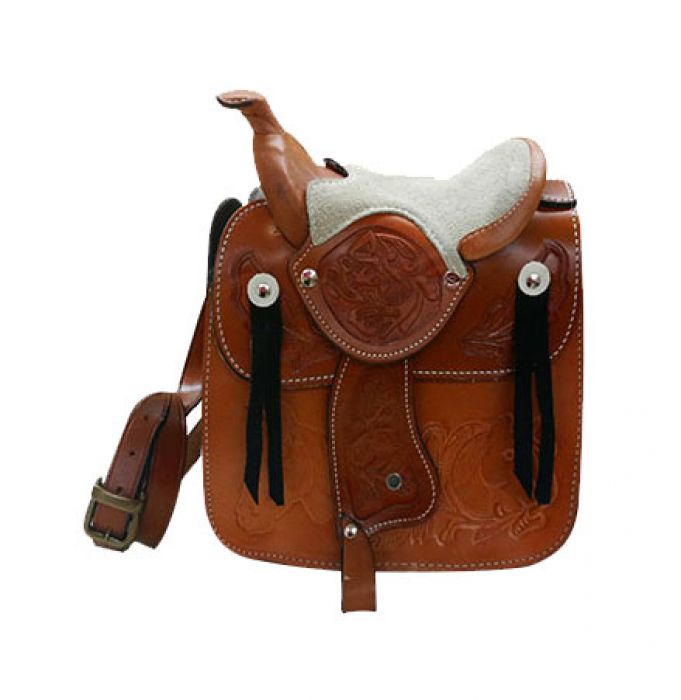 Leather best sale saddle purse