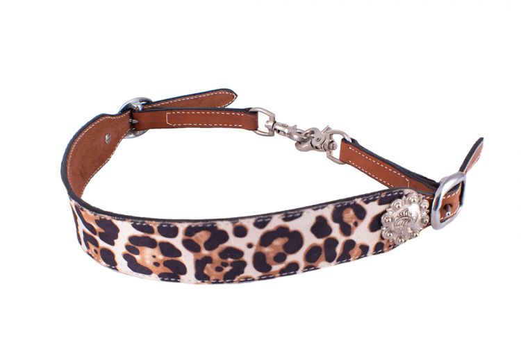 202435: Showman ® Leopard design wither strap with rhinestone Conchos Primary Showman   