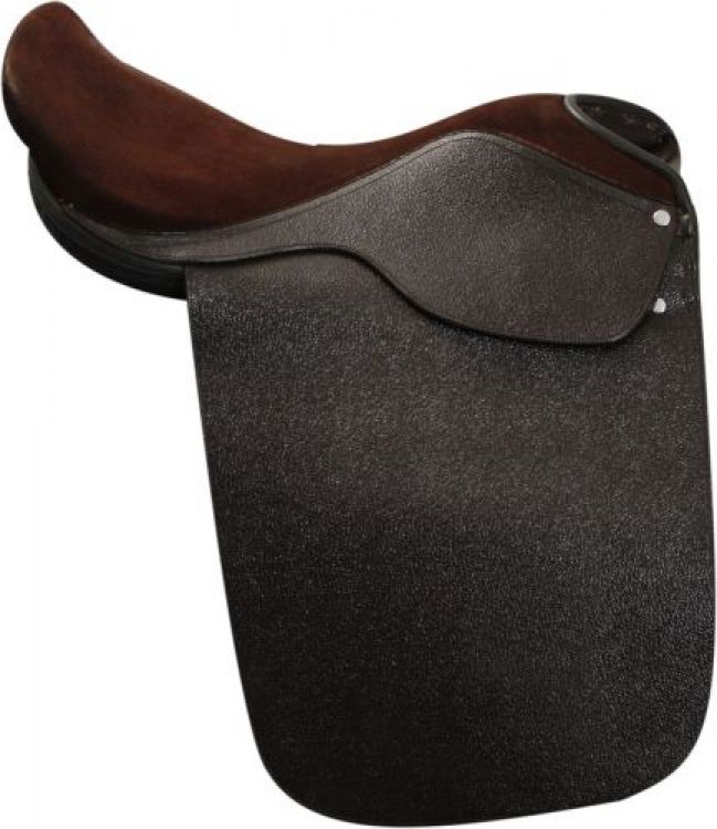 21" English Cutback Style Saddle Model# 1001X Seat: 21" Finish: Black or Brown Seat: Suede or Smooth Cutback Style English Saddle comes complete with Stainless Steel irons, leathers and a girth Default Shiloh   