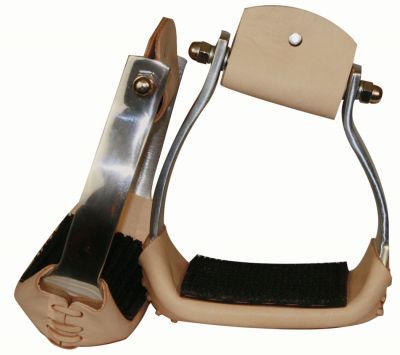 2212662L: Showman™ light weight angled aluminum stirrups with wide rubber grip tread Stirrups Showman   