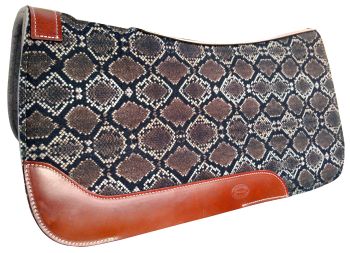 24055: Showman ® 31" X 32" Snake Print Solid Felt Saddle Pad Western Saddle Pad Showman   