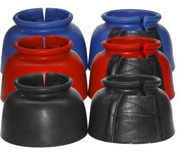 24277: Showman™ Rubber Bell Boots with Double Velcro Closure Bell Boot Showman   