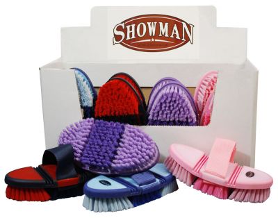 24574: Showman™ Soft touch, double jointed flexible handled brush with adjustable nylon hand strap Brush Showman   