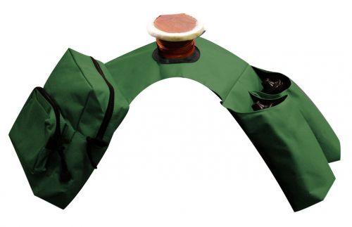 248392: Showman™ Insulated cordura horn bags with double pockets on one side and 2 water bottles o Horn Saddle Bags Showman Green  