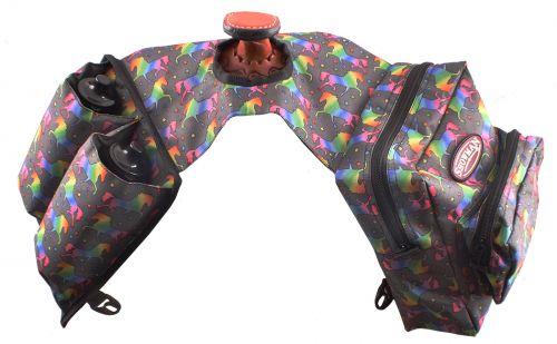 248392-U: Showman ® Unicorn Printed Cordura nylon insulated horn bag Horn Saddle Bags Showman   