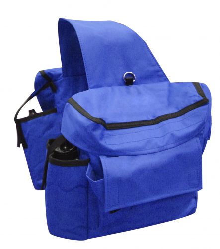 248393: Showman™ Insulated cordura saddle bags with double pockets and water bottles on each side Saddle Bag Showman Blue  