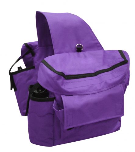 248393: Showman™ Insulated cordura saddle bags with double pockets and water bottles on each side Saddle Bag Showman Purple  