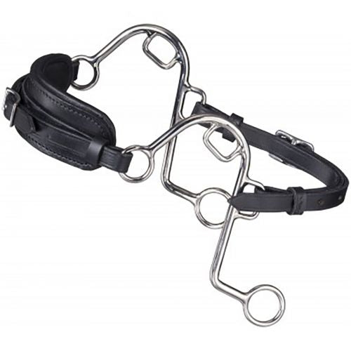 251172: Showman ® Leather Nose Stainless Steel "S" Hackamore Bits Showman   