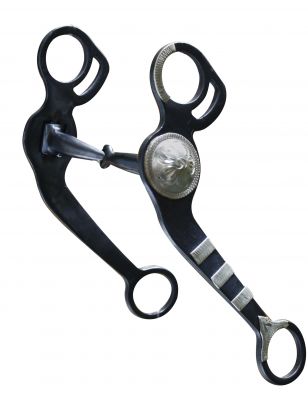 #25233: Showman™ blued steel concho show bit - TexanSaddles.com