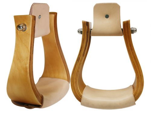 254585: Finished wood bell stirrup Primary Showman Saddles and Tack   