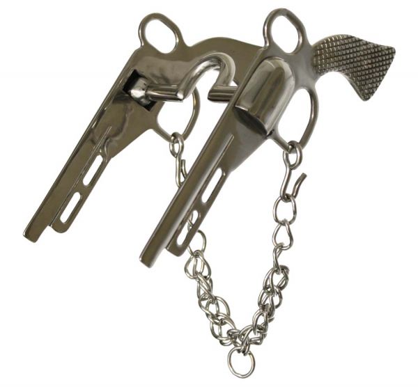 25671: Showman™ stainless steel pistol style bit with 9" cheeks Bits Showman   