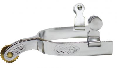 258240: Showman™ medium/large youth size chrome plated spur with 0 Western Spurs Showman   