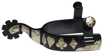 2590121: Showman™ black steel spur with 1" band and 2 Western Spurs Showman   