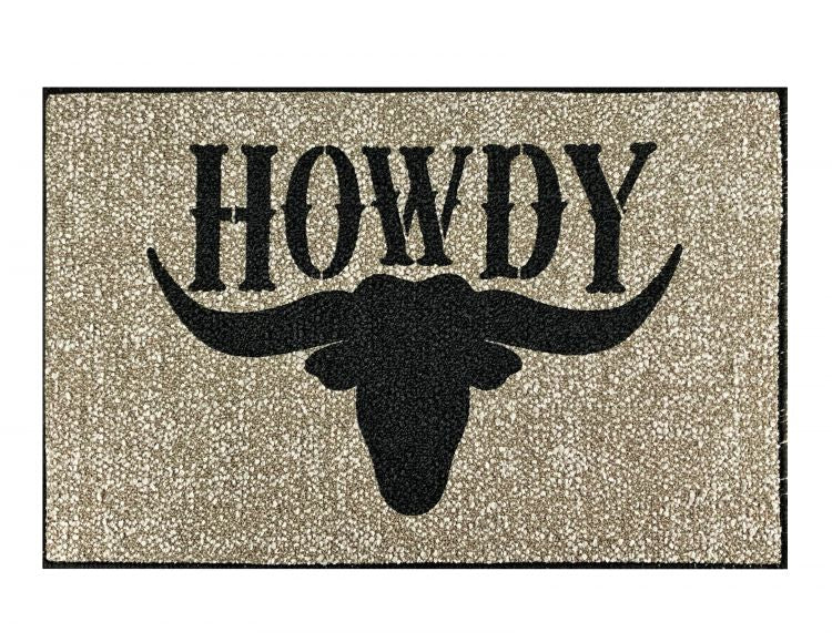 27" x 18" Howdy Steer Welcome mat Default Shiloh   