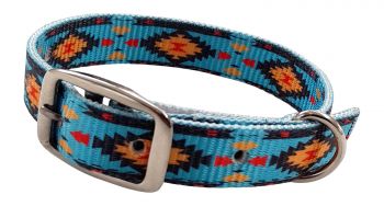 27511: Showman Couture ™ Teal Southwest designed nylon dog collar Primary Showman   
