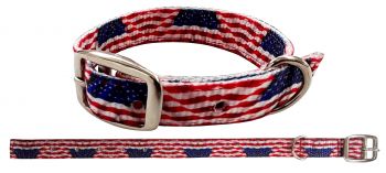 27515: Showman Couture ™ American Flag designed nylon dog collar Primary Showman   